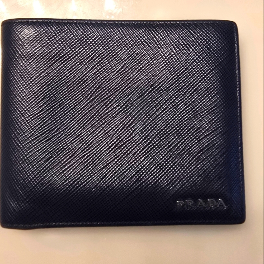 Prada Midnight Blue Leather Wallet